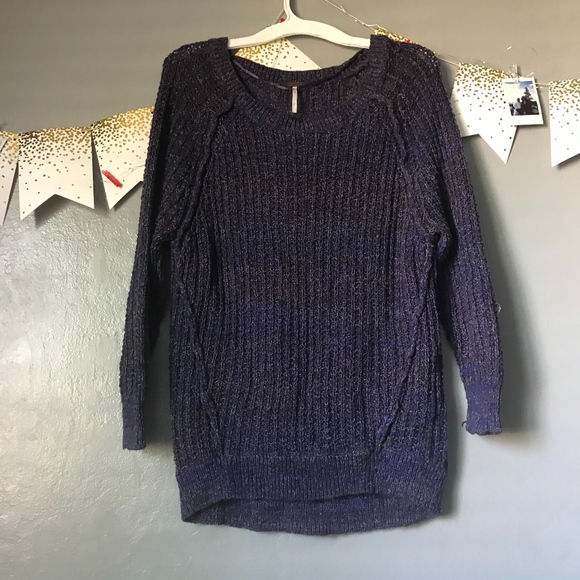 Free People Tops - Free People crocheted purple tunic sz. small